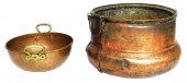TWO COPPER CONTAINERS: 19TH /