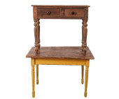 TWO COUNTRY PINE TABLES<br>Two