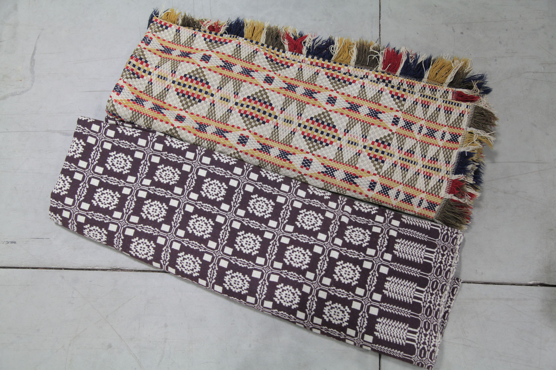 TWO COVERLETS.  American  early