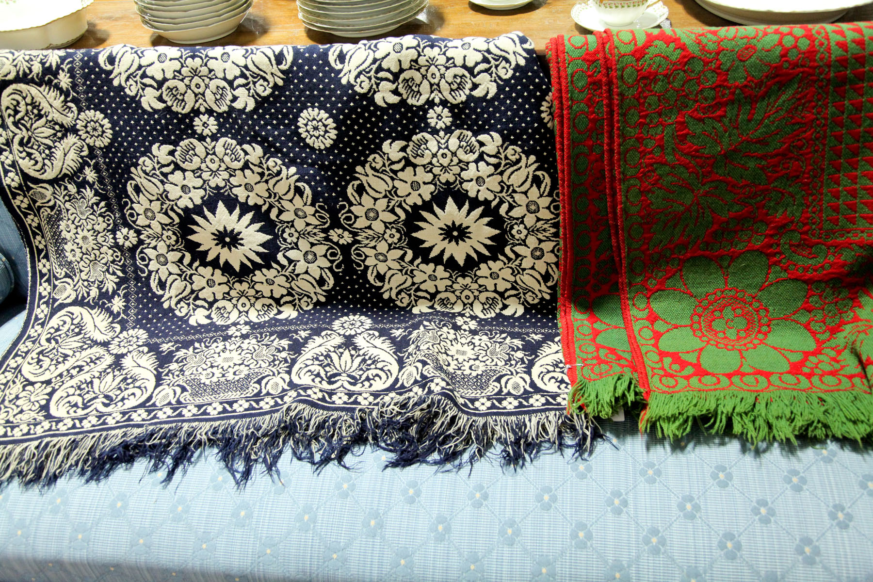 TWO COVERLETS.  American  late 19th