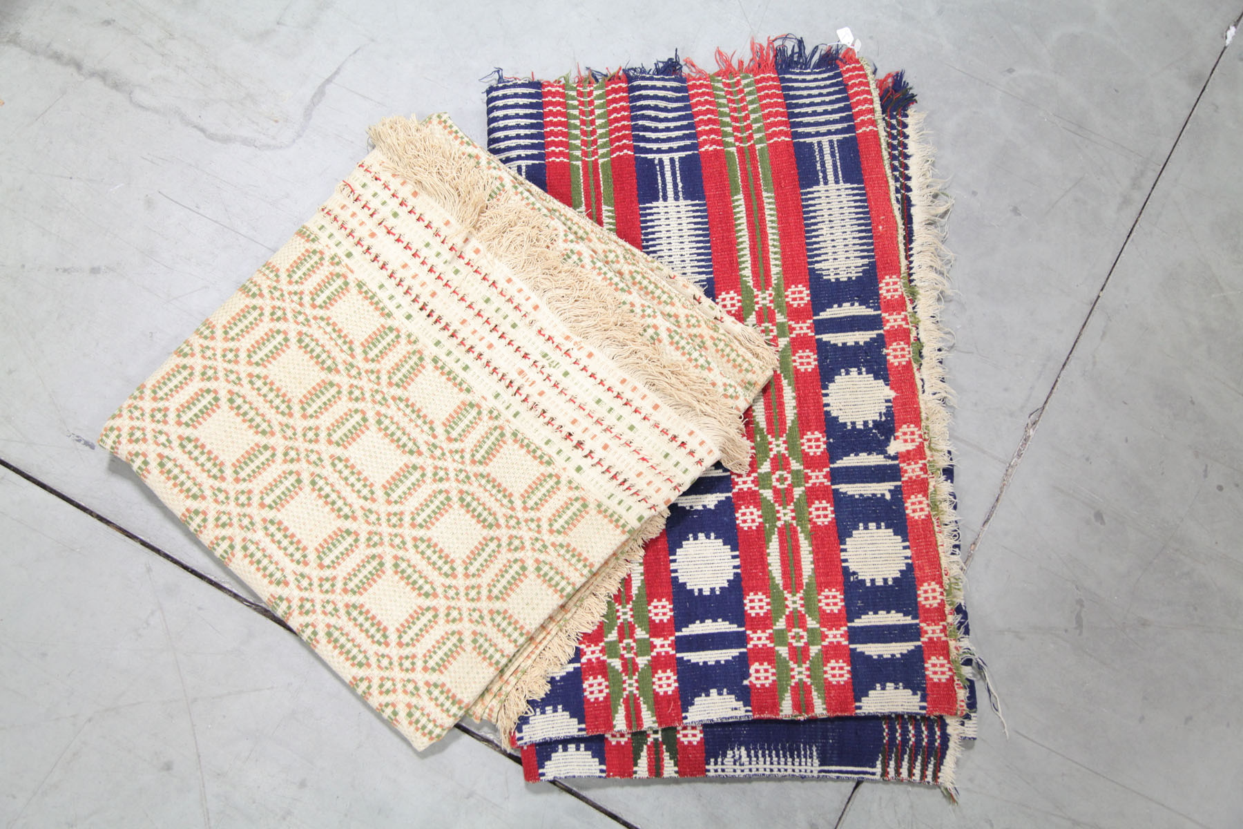 TWO COVERLETS.  American  late 19th