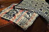 TWO COVERLETS. Including a ''P