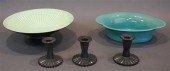 TWO COWAN POTTERY CENTERPIECES