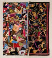 TWO CRAZY QUILTS, LATE 19TH CE