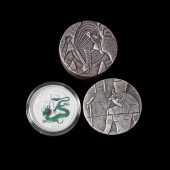 TWO CREATIVE MODERN SILVER BUL