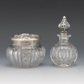 TWO CRYSTAL AND STERLING SILVE
