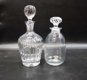 TWO CRYSTAL DECANTERS, A LALIQ