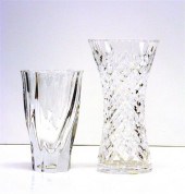 Two crystal vases: Orrefors cr