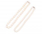 TWO CULTURED PEARL NECKLACESTw