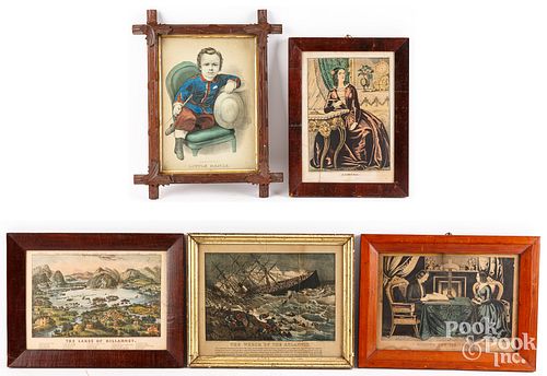 TWO CURRIER &AMP; IVES COLORED
