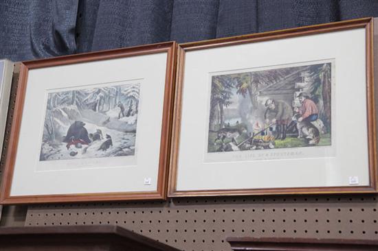 TWO CURRIER AND IVES PRINTS. Both