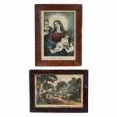TWO CURRIER AND IVES PRINTS Ea