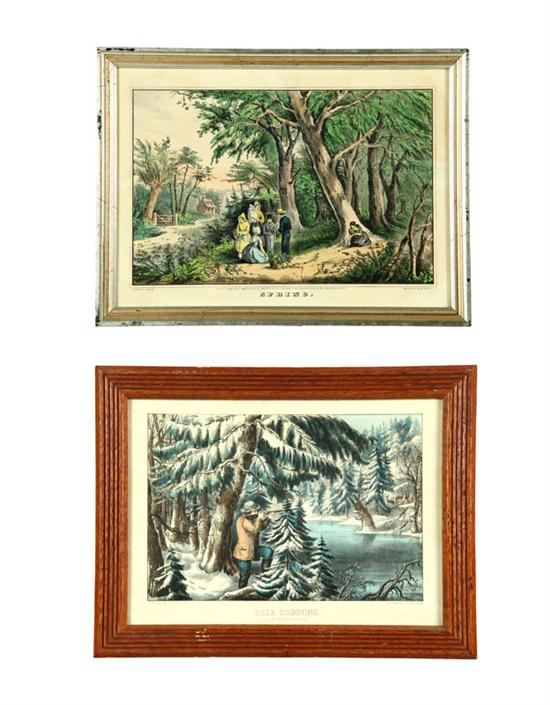 TWO CURRIER & IVES PRINTS. 