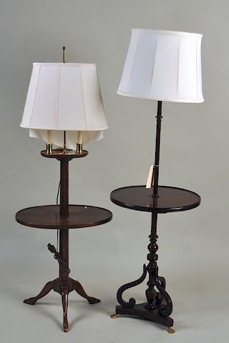 TWO CUSTOM ANTIQUE STYLE WOOD FLOOR