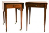 TWO CUSTOM MAHOGANY PEMBROKE D