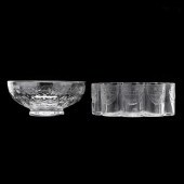 TWO CUT CRYSTAL BOWLS The firs