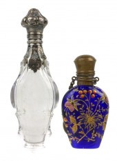TWO CUT ENAMELED GLASS PERFUME