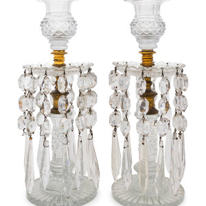 Two Cut Glass and Gilt Metal