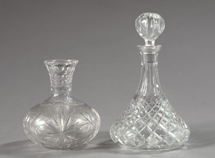 Two Cut Glass Decanters,  one an