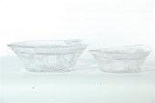 TWO CUT GLASS FRUIT BOWLS.  An