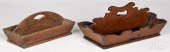 TWO CUTLERY TRAYS, 19TH C.Two