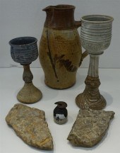 TWO CYNTHIA BRINGLE STONEWARE
