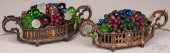 TWO CZECHOSLOVAKIAN GLASS FRUI