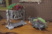TWO CZECHOSLOVAKIAN GLASS FRUI
