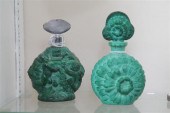 TWO CZECHOSLOVAKIAN MALACHITE