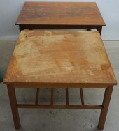 TWO DANISH MODERN TEAK END TAB