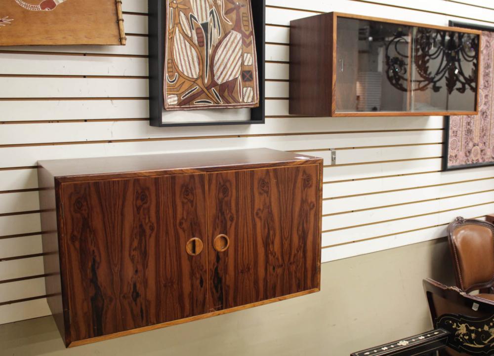 TWO DANISH ROSEWOOD WALL-MOUNT