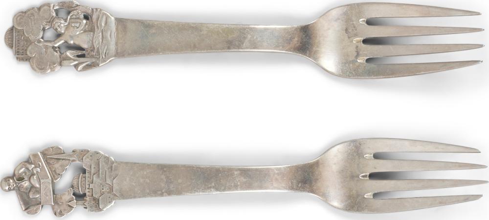 TWO DANISH SILVER CHILDREN'S