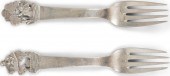 TWO DANISH SILVER CHILDREN'S F