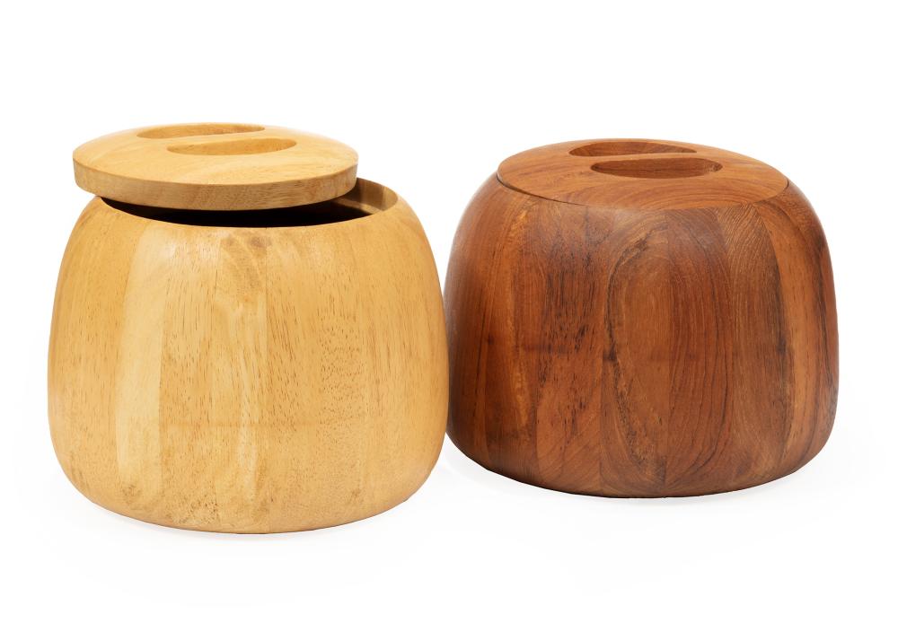 TWO DANSK CARVED WOOD ICE