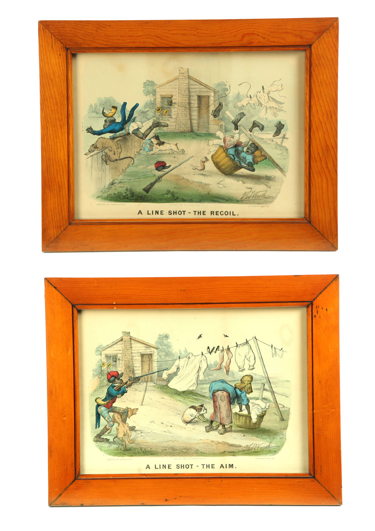 TWO DARKTOWN PRINTS BY CURRIER &