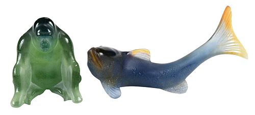 TWO DAUM PATE DE VERRE