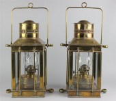 TWO DAVEY & CO BRASS LANTERNS