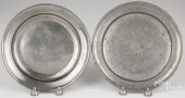 TWO DAVID MELVILLE PEWTER PLAT