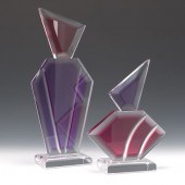 TWO DAVID MUNIZ ACRYLIC SCULPT