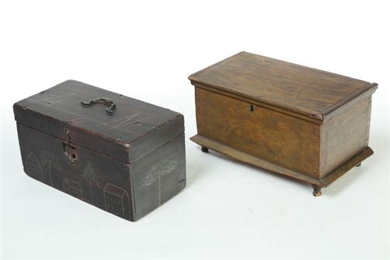 TWO DECORATED BOXES.  American 