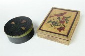 TWO DECORATED BOXES.  American