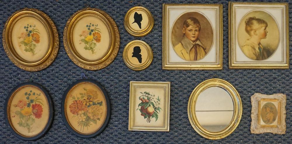 TWO DECORATED PLASTER PLAQUES AND