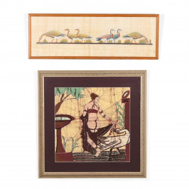 TWO DECORATIVE ARTWORKS WITH