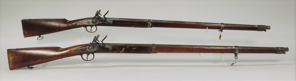 TWO DECORATIVE BELGIAN-MADE MUSKETS