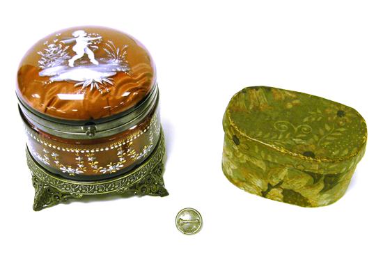 Two decorative boxes and one