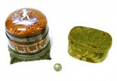 Two decorative boxes and one b
