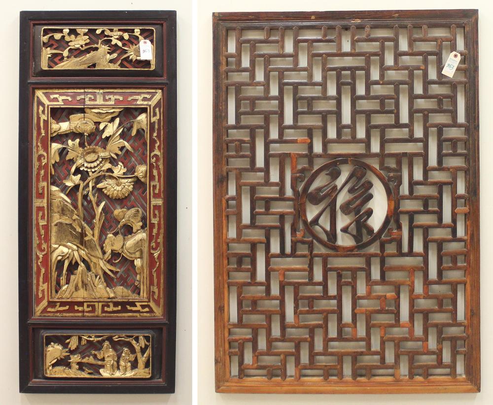 TWO DECORATIVE CHINES WOOD