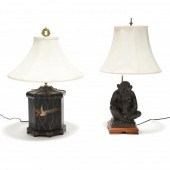 TWO DECORATIVE TABLE LAMPS Lat