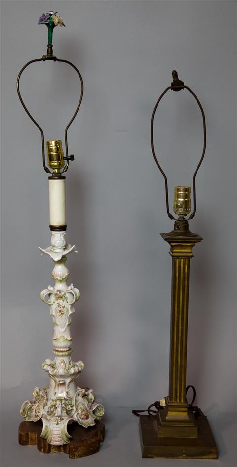 TWO DECORATIVE TABLE LAMPS The
