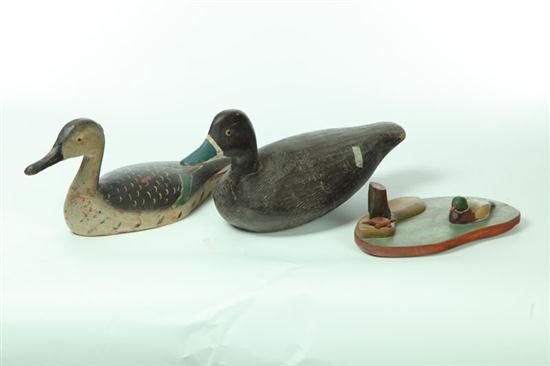 TWO DECOYS AND DIORAMA. 